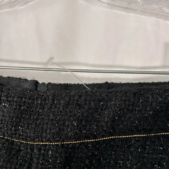 New Monteau Shorts Women's Medium Black Metallic Pockets 2" Inseam Zip Back - Picture 3 of 7